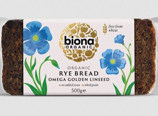 Biona Organic Rye Bread Omega Golden Linseed