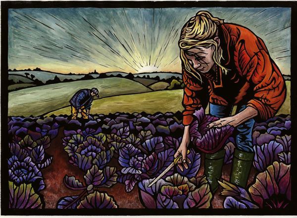 Card - Red Cabbage Harvest