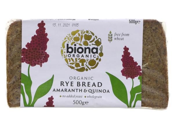 Organic Rye Bread Amaranth & Quinoa - 500G