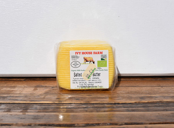 Organic Ivy House Farm Slightly Salted Butter