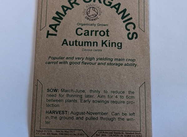 (Seeds) Carrot - Autumn King