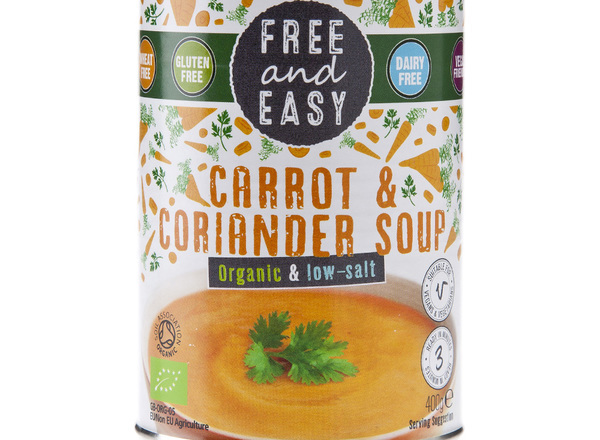 Organic Low Salt Carrot & Coriander Soup - 400g