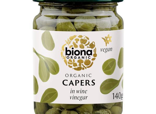 Biona Capers in Wine Vinegar Organic 140g