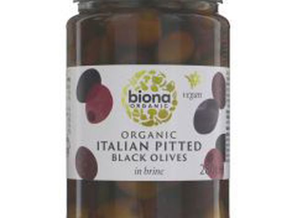 Biona Organic Italian Pitted Black Olives in brine