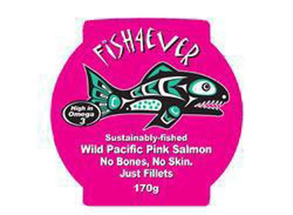 Fish4Ever wild pacific Pink Salmon with  no bones or skin