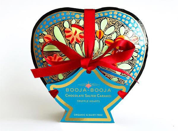 Organic Chocolate Salted Caramel Heart-shaped Box 115g