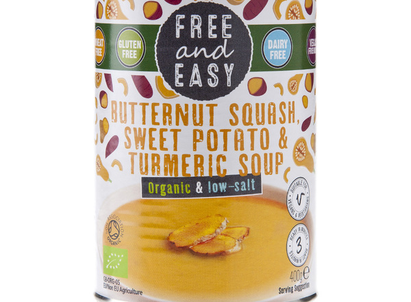 Organic Low Salt Butternut Squash Sweet Potato & Turmeric Soup 400g