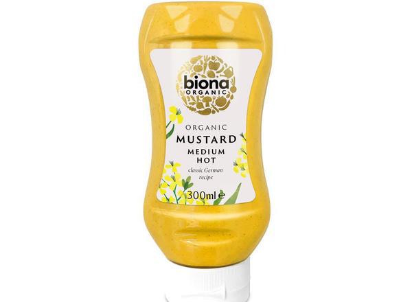 Organic Medium Hot Mustard Squeezy 300ml