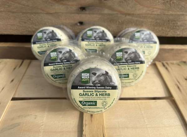 Cream Cheese - Sussex Slipcote Organic Garlic & Herb