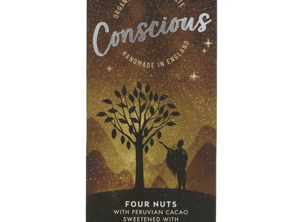 Conscious Four Nuts - 60% Raw Chocolate Bar