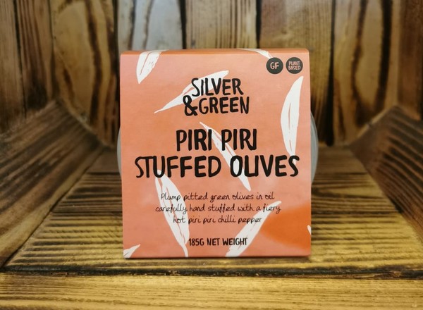 Silver and Green Olives Piri Piri