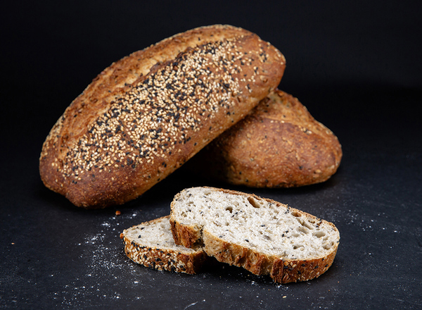 Bread: Batard Sourdough SLICED - Black Sesame & Sunflower - BB