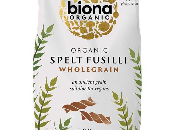 Organic Wholemeal Spelt Fusilli Pasta 500g