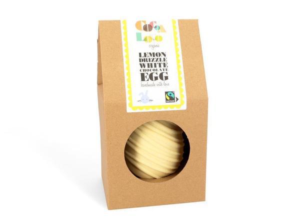 Organic Lemon Drizzle White Chocolate Egg filled with Buttons 225g