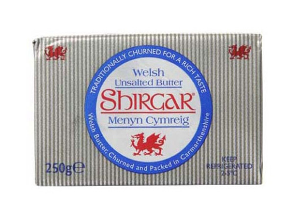 Shirgar, Unsalted Welsh Butter, 250g