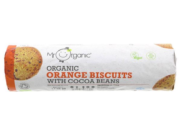 Mr Organic Orange Biscuits with Cocoa Beans