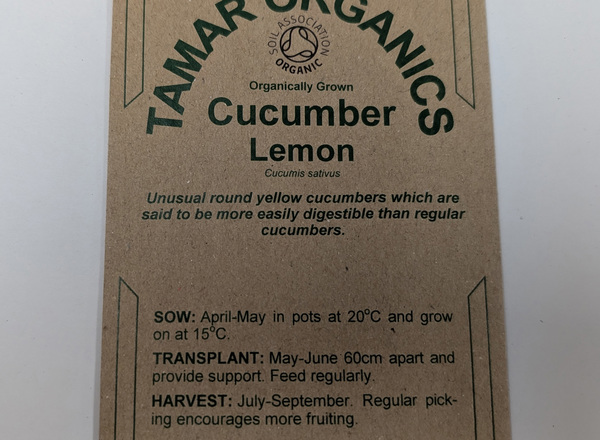 (Seeds) Cucumber - Lemon