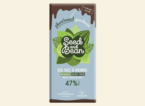 Seed and Bean Sea Salt & Orange Vegan Milk Chocolate
