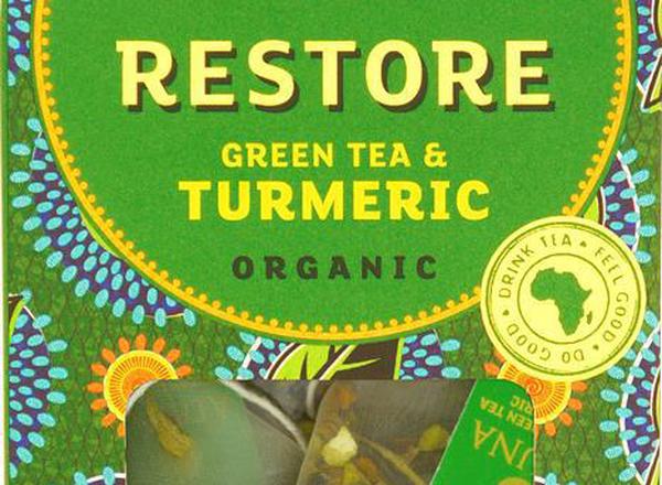 Aduna Restore Organic Super-Tea - Green Tea & Turmeric 15 Pyramids