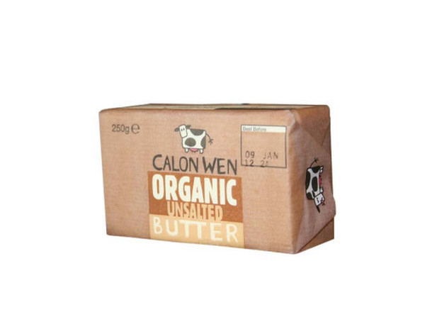 Calon Wen, Unsalted Organic Welsh Butter, 250g Block