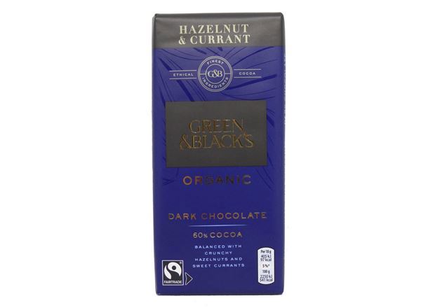 Green & Black's Organic Hazelnut & Currant Dark Chocolate