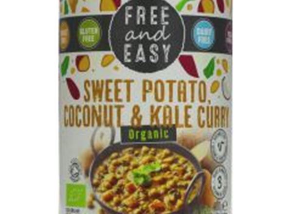 Free & Easy Sweet Potato Coconut & Kale Curry