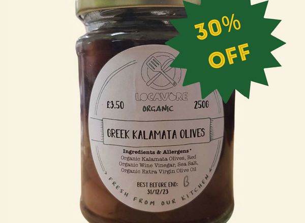 Locavore Greek Kalamata Olives (BBE: 24/02/24)