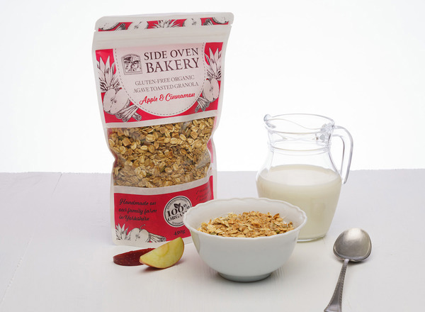 Gluten Free Agave Toasted Granola with Apple & Cinnamon