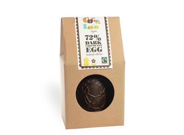 Organic Dark Chocolate Easter Egg Filled With Dark Buttons 225g