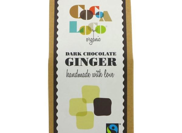 (Cocoa Loco) Ginger in Dark Chocolate 100g