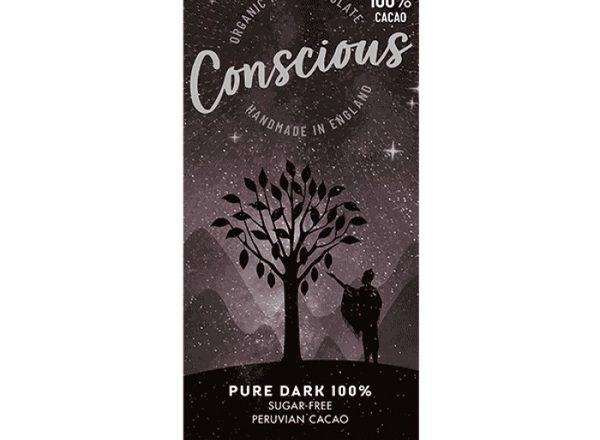 Conscious Pure Dark 100% Raw Chocolate Bar