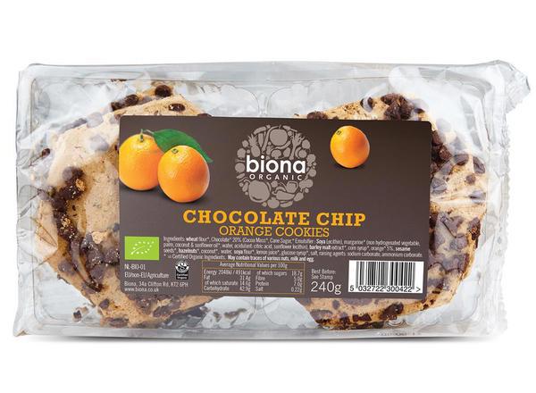 Organic Chocolate Chip & Orange Cookies 240g