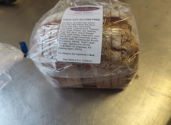 Bread- Gluten Free Thick sliced