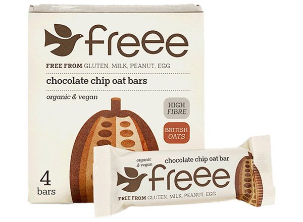 Doves Farm Choc Chip Oat bar X 4 X 35G