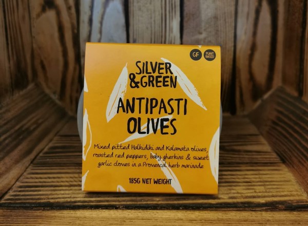 Silver and Green Olives Anti Pasti