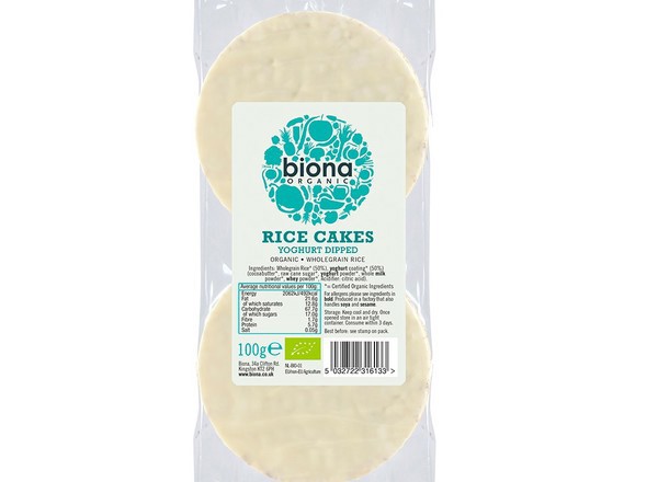 Organic Yoghurt Coated Rice Cakes 100g