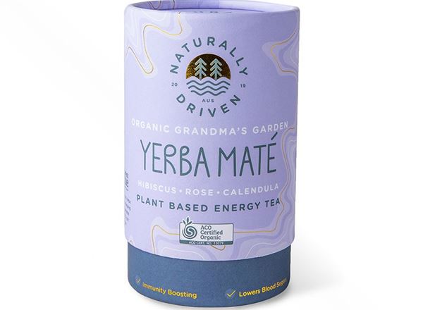 Tea Organic: Yerba Maté: Loose Leaf Blend - Grandma's Garden (Cylinder) (LTD to stock- BB10/08/2023)