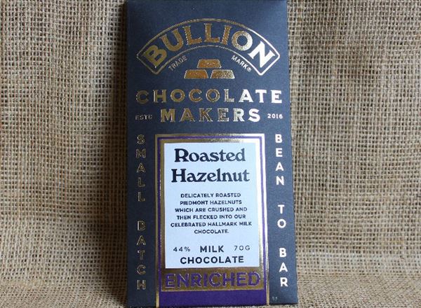 Bullion Roasted Hazelnut Milk Chocolate 44% (70g)