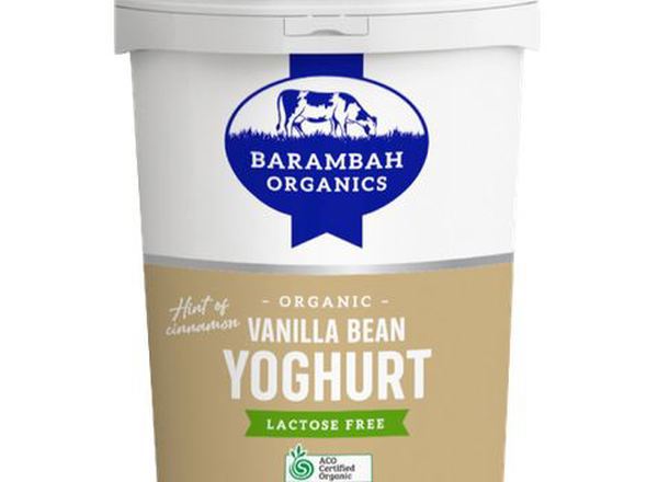 Yoghurt Organic: Lactose Free, Vanilla - BO (Esky Required)