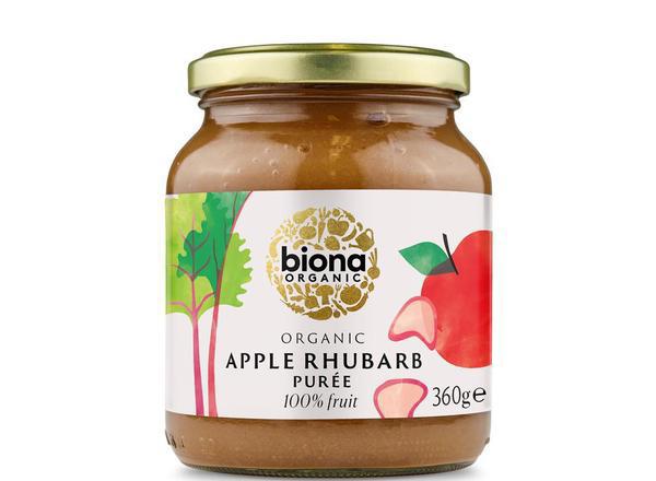 Organic Apple & Rhubarb Puree 360g