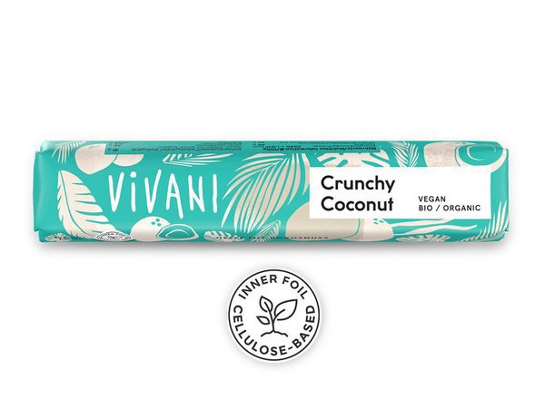 Vivani Organic Crunchy Coconut Dark Chocolate bar