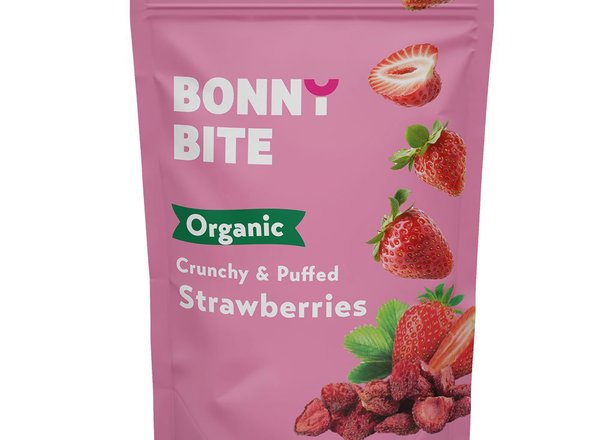 Bonny Bite Organic Crunchy & Puffed Strawberries
