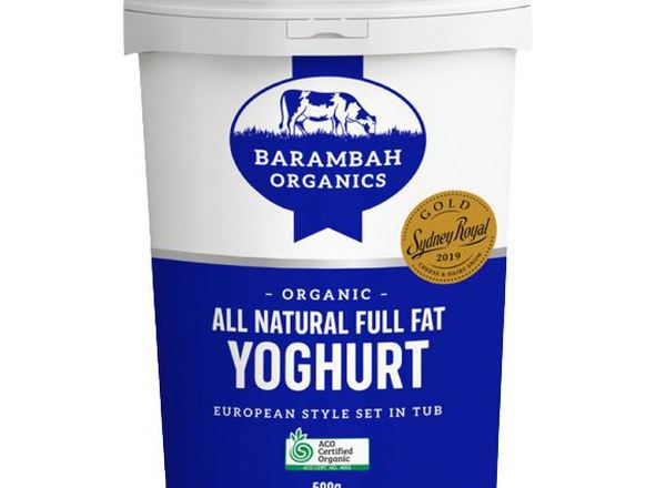 Yoghurt Organic: Natural, Full Fat - BO (Esky Required)