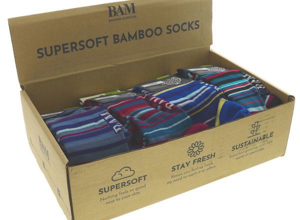 Bamboo Socks - Narrow Striped - Size 8 -11(Bam)