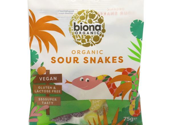 Organic Vegan Sour Snakes - 75G