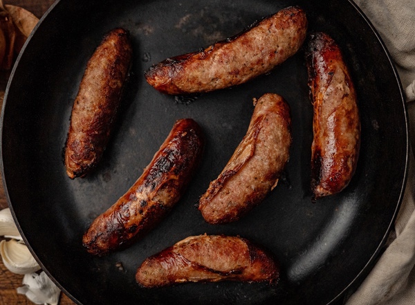 Organic Cumberland Sausages - Pack of 6 (approx 500g) (frozen)
