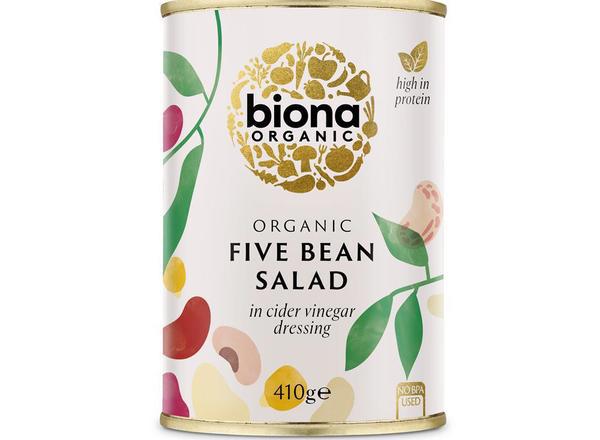 Organic Five Bean Salad in Vinaigrette Dressing 410g