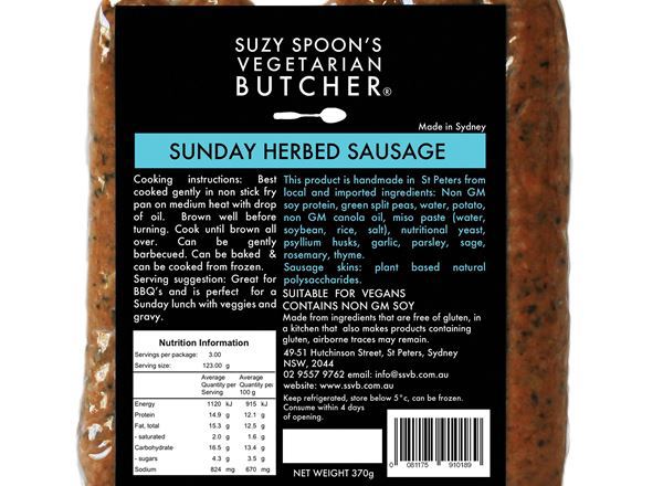 Sausage Plant Based: Sunday Herbed (Esky Required) - SS