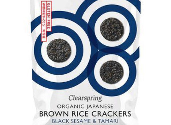 Clearspring Black Sesame Brown Rice Crackers