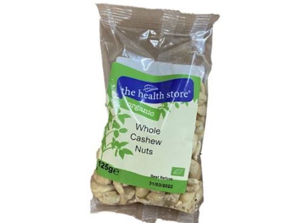Organic Cashew Nuts Whole - 125G
